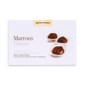 Marrons Glacés in pirottino - 280 g scatola Agrimontana