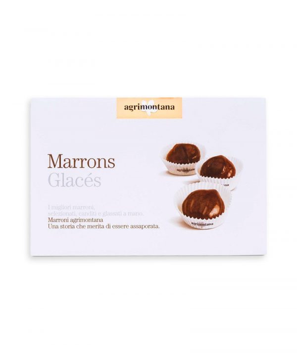 Marrons Glacés in pirottino - 280 g scatola Agrimontana