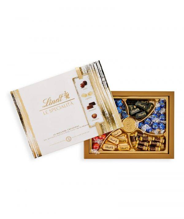 Scatola Bianca Oro 450g dolci confezioni lindor 39 praline cioccolato confezione - cioccolato verona