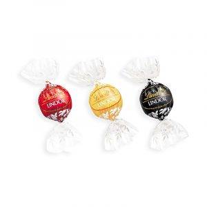 Bag Lindor Assortita 190g - Lindt - praline cioccolato fondente, pralline cioccolato al latte, pralline latte e nocciole