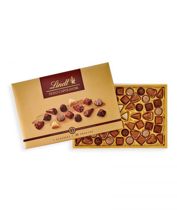 scatola dolci capolavori i classici praline 306g lindt dolci confezioni praline al latte praline cioccolato fondente praline bianco nocciole